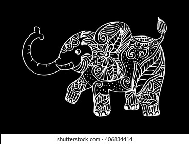 Elephant with decorative style