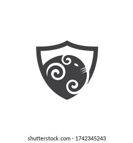 elephant defense vector icon illustration design template