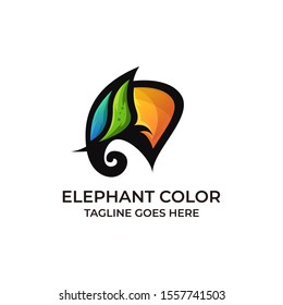 Elephant Design concept Illustration Vector Template. Suitable for Creative Industry, Multimedia, entertainment, Educations, Shop, and any related business