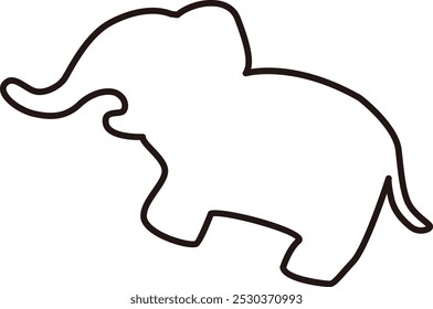 Elephant design symbol illustration. Stylish impression. Vector illustration.