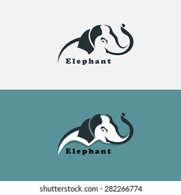 Elephant design template. vector