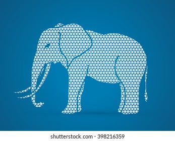 Elephant designed using line geometric pattern graphic vector.