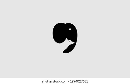 Elephant and dog vector logo design
