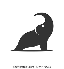 elephant doing yoga pose vector