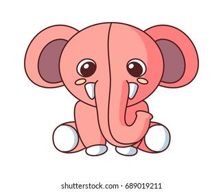Elephant Doll Cartoon Vector Illustration