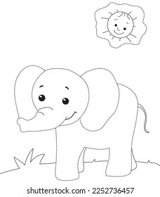 Dibujo De Punto De Elefante. Dibujos de puntos