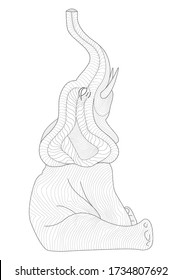 Dibujo e ilustración de elefantes con formularios