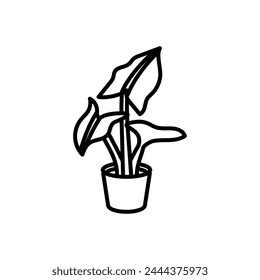 Elefantenohrpflanzensymbol in der Vektorgrafik. Firmenzeichen