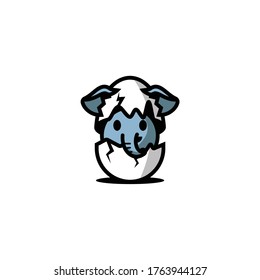 elephant in the eggs vector