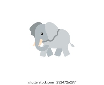 Elephant emoji illustration. Elephant vector emoticon