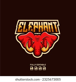 Elephant Esport Logo Design Template