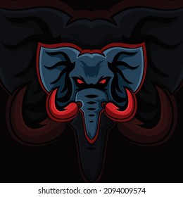 Elephant E-Sport Logo. Esports gaming logo elephant animals