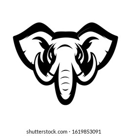 elephant esport mascot logo design sketch version