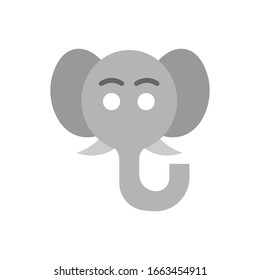 Elephant Face With Filled Line Icon Vector