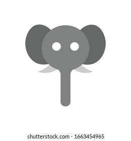 Elephant Face With Filled Line Icon Vector