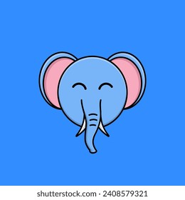 Elephant Face with Funny Expression