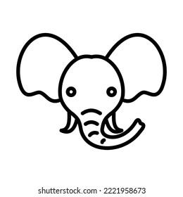 Elefante, Elephant Face Icon Logo Diseño Plantilla Vector Signo De Ilustración Y Píxeles De Símbolo Perfecto