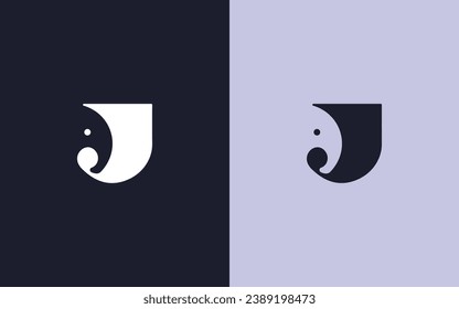 elephant face logo design icon