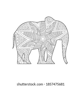 elephant face vector design. Elephant face logo.
