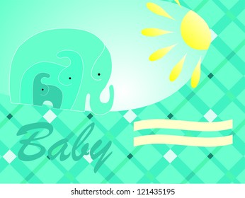 Elephant family baby boy