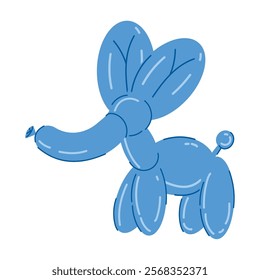 elephant figure with balloons isolated