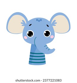 Juguete del dedo elefante y títere para la ilustración del vector de entretenimiento