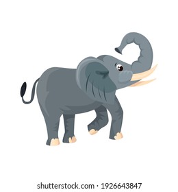 Elephant flat icon. Colored vector element from animals collection. Creative Elephant icon for web design, templates and infographics.