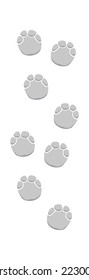 Elephant footprint flat icon Wildlife Steps and trails