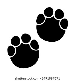 elephant footprint icon flat vector illustration clipart