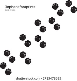 Elephant footprint vector element for wildlife illustrations, safari designs, nature projects, logos, and prints.