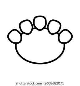 Elephant Footprint Vector Line Icon Design