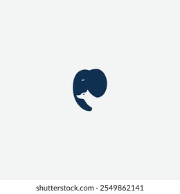 logotipo de combinação cabeça de elefante e raposa