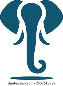 a elephant front with a long trunk