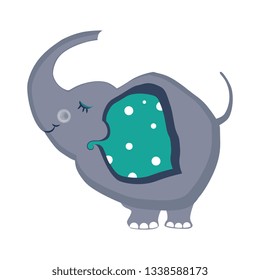 Elephant. Funny Alphabet, Animal Vector Illustration