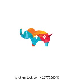 Elephant game console logo design.