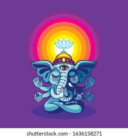 Elephant Ganesha, yoga, chakras, India, esotericism