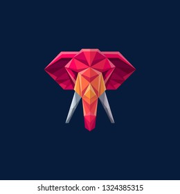 Elephant Geometric Design illustration vector template. Suitable for Creative Industry, Multimedia, entertainment, Educations, Shop, and any related business