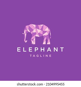 Elephant geometric logo icon design template