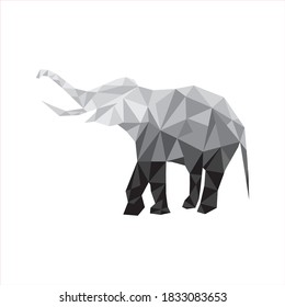  Icono del logotipo del triángulo geométrico del elefante, triángulo del elefante