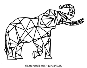 Elephant Geometric Vector