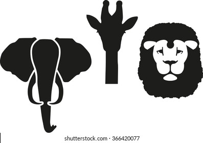 Elephant Giraffe Lion