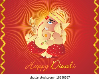 elephant god Ganesha abstract design