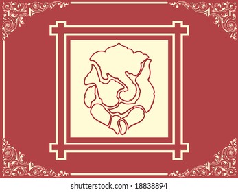 elephant god Ganesha abstract design