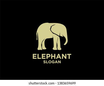 elephant gold logo icon designs vector illustration sign silhouette