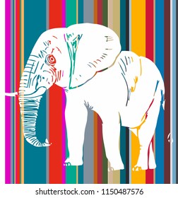 Elephant graphic design vector art