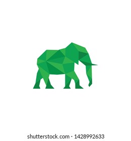 elephant with green color style ready to use