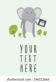 Elephant greeting card