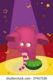 elephant the gymnast in circus