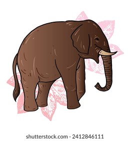 elephant hand drawing illustration vector