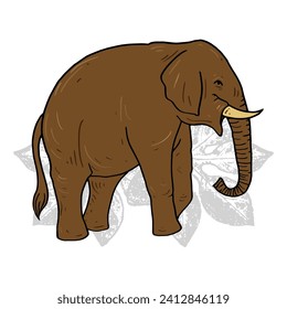 elephant hand drawing illustration vector